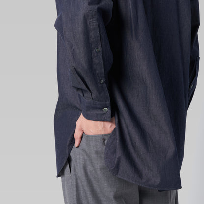 CSH-1 – 4oz Light Denim – Navy / 1インプリーツ　ロングシャツ