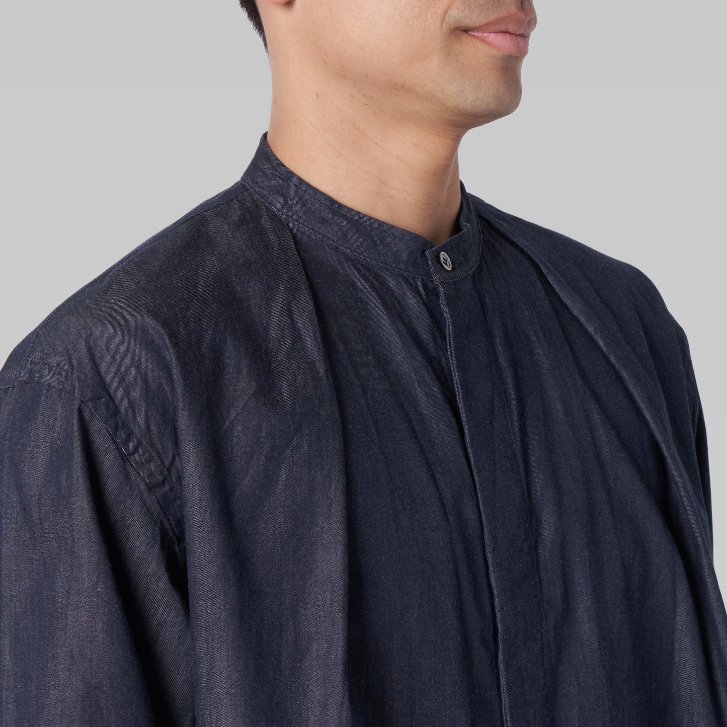 CSH-1 – 4oz Light Denim – Navy / 1インプリーツ　ロングシャツ