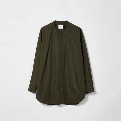 CSH-1 / 80/1 Cotton Twill / Khaki / 1インプリーツ ロングシャツ
