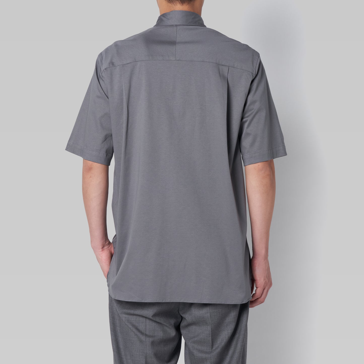 CSH-15 - Cotton Smooth - Grey / ショートスリーブ ダブルポケットシャツ