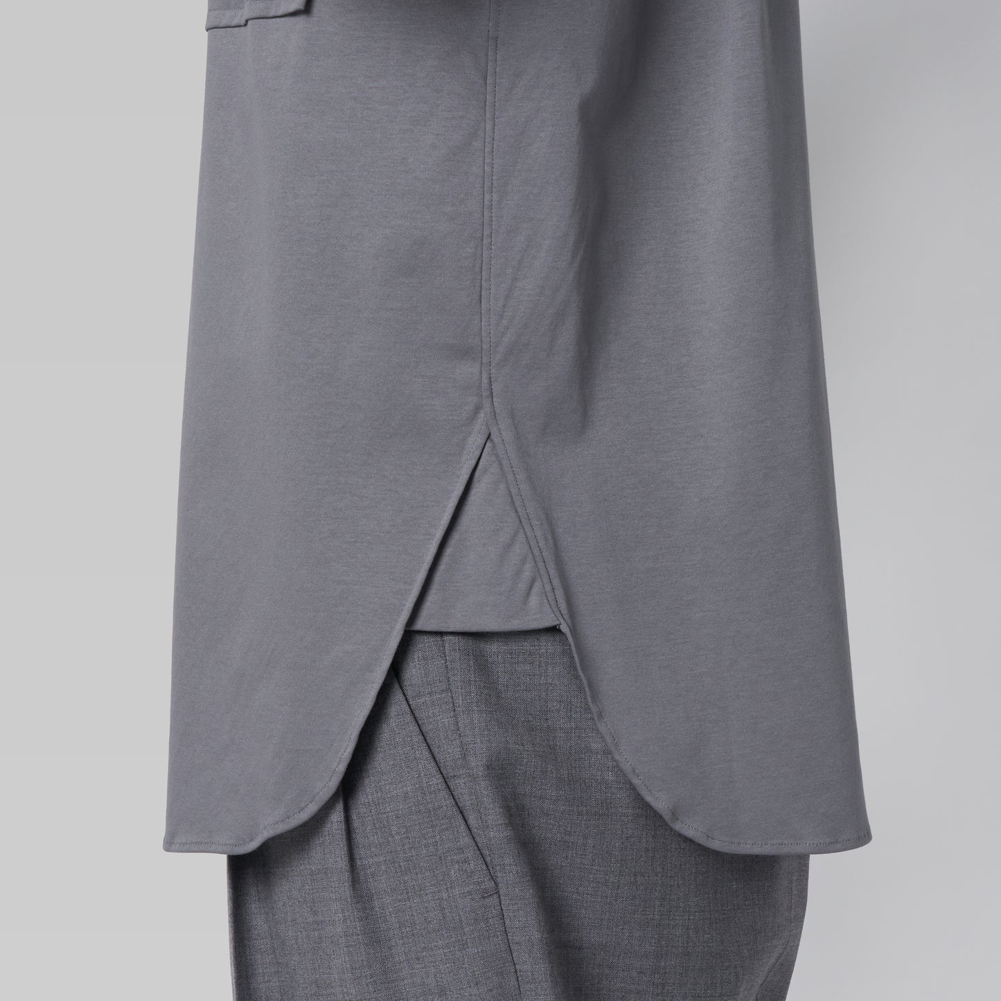 CSH-15 - Cotton Smooth - Grey / ショートスリーブ ダブルポケットシャツ