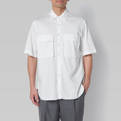 CSH-15 - Cotton Smooth - White / ショートスリーブ ダブルポケットシャツ