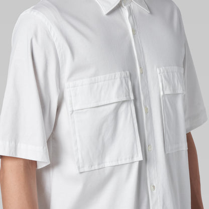 CSH-15 - Cotton Smooth - White / ショートスリーブ ダブルポケットシャツ