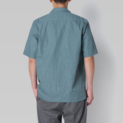 CSH-28 - Wrinkle Poplin - ミント / ショートスリーブ オープンカラーシャツ