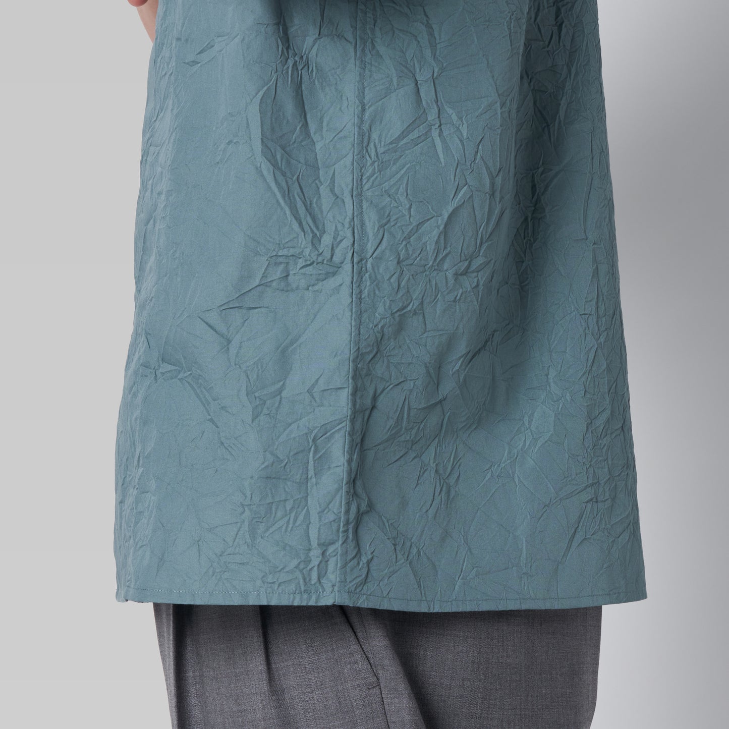 CSH-28 - Wrinkle Poplin - ミント / ショートスリーブ オープンカラーシャツ