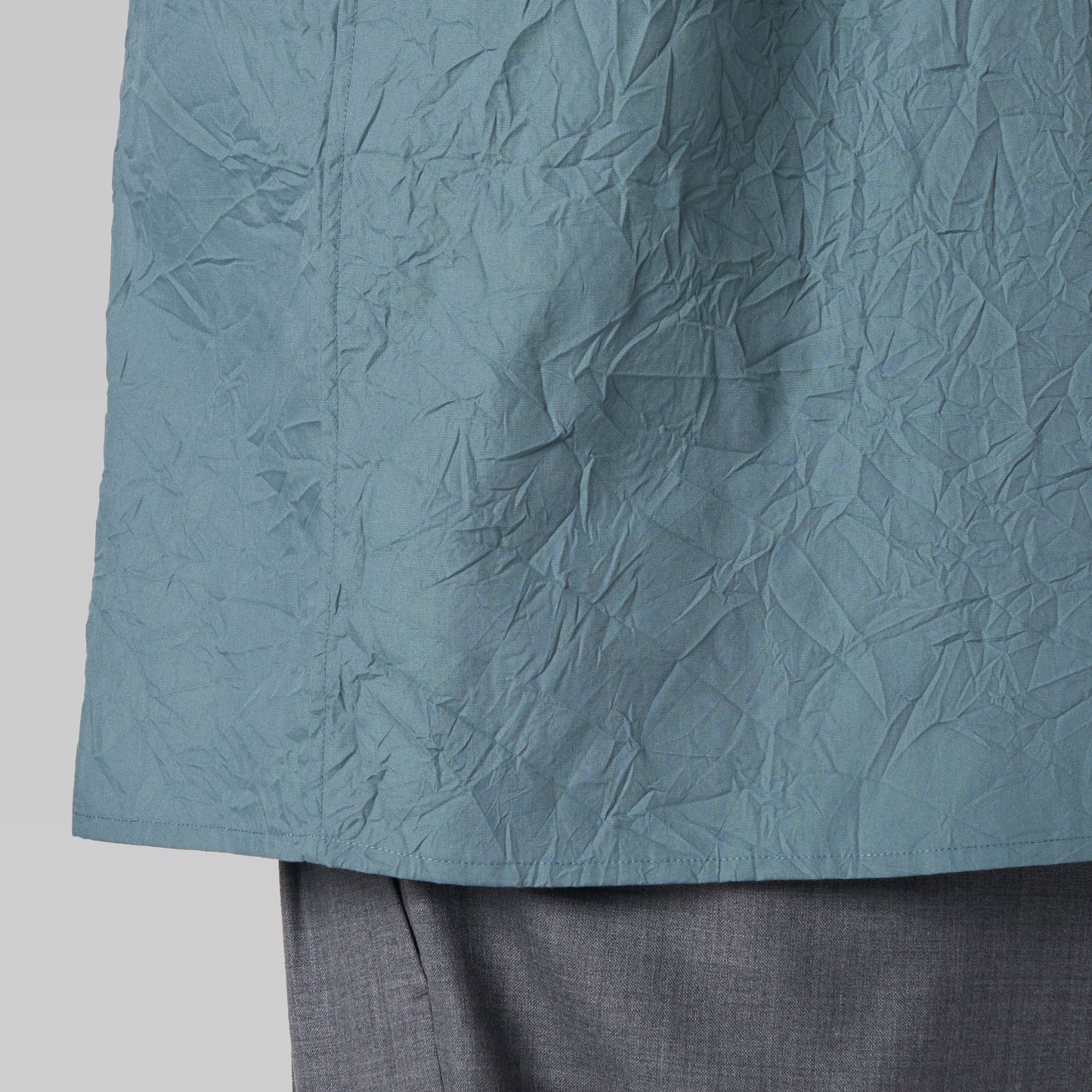 CSH-28 - Wrinkle Poplin - ミント / ショートスリーブ オープンカラーシャツ