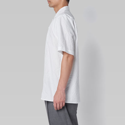 CSH-28 - Wrinkle Poplin - White / ショートスリーブ オープンカラーシャツ