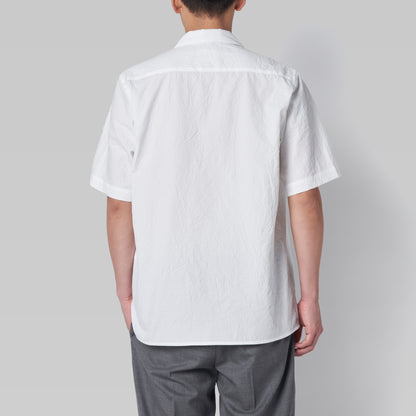 CSH-28 - Wrinkle Poplin - White / ショートスリーブ オープンカラーシャツ