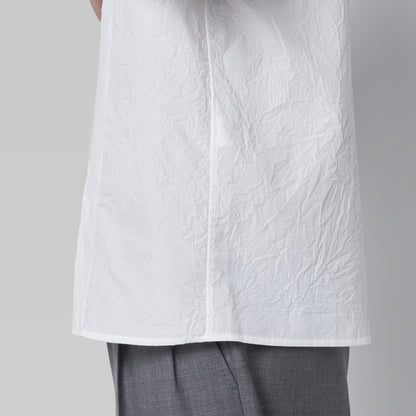 CSH-28 - Wrinkle Poplin - White / ショートスリーブ オープンカラーシャツ