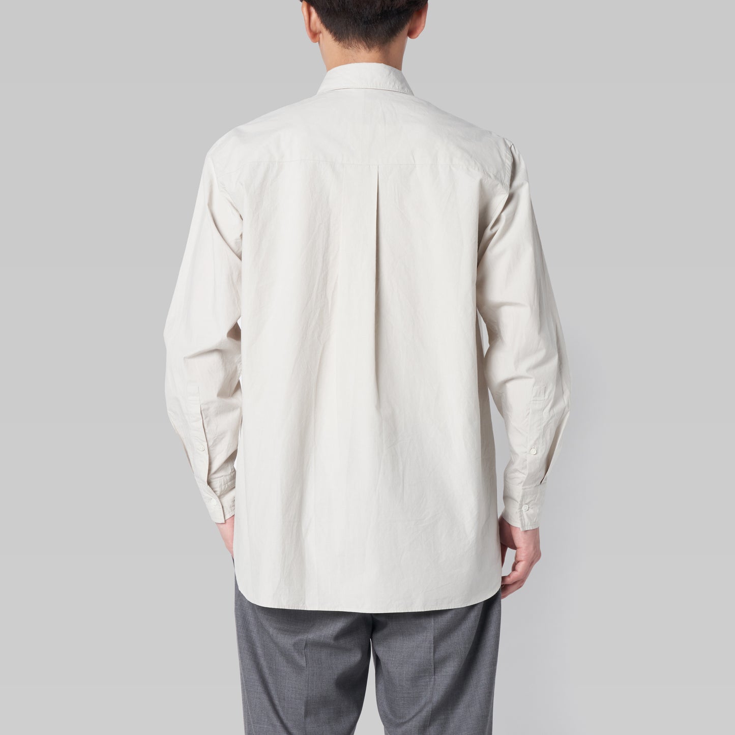 CSH-4 – Oumi 60/1 Typewriter – Greige / ダブルポケット シャツ