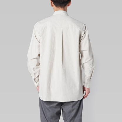 CSH-4 – Oumi 60/1 Typewriter – Greige / ダブルポケット シャツ