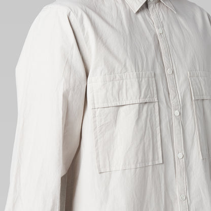 CSH-4 – Oumi 60/1 Typewriter – Greige / ダブルポケット シャツ