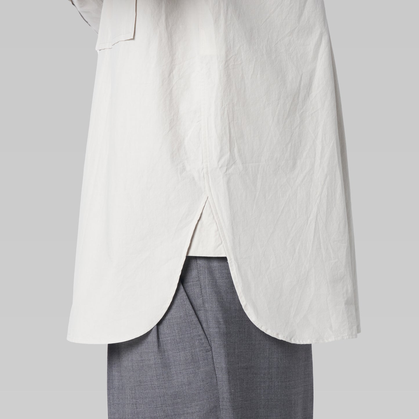 CSH-4 – Oumi 60/1 Typewriter – Greige / ダブルポケット シャツ