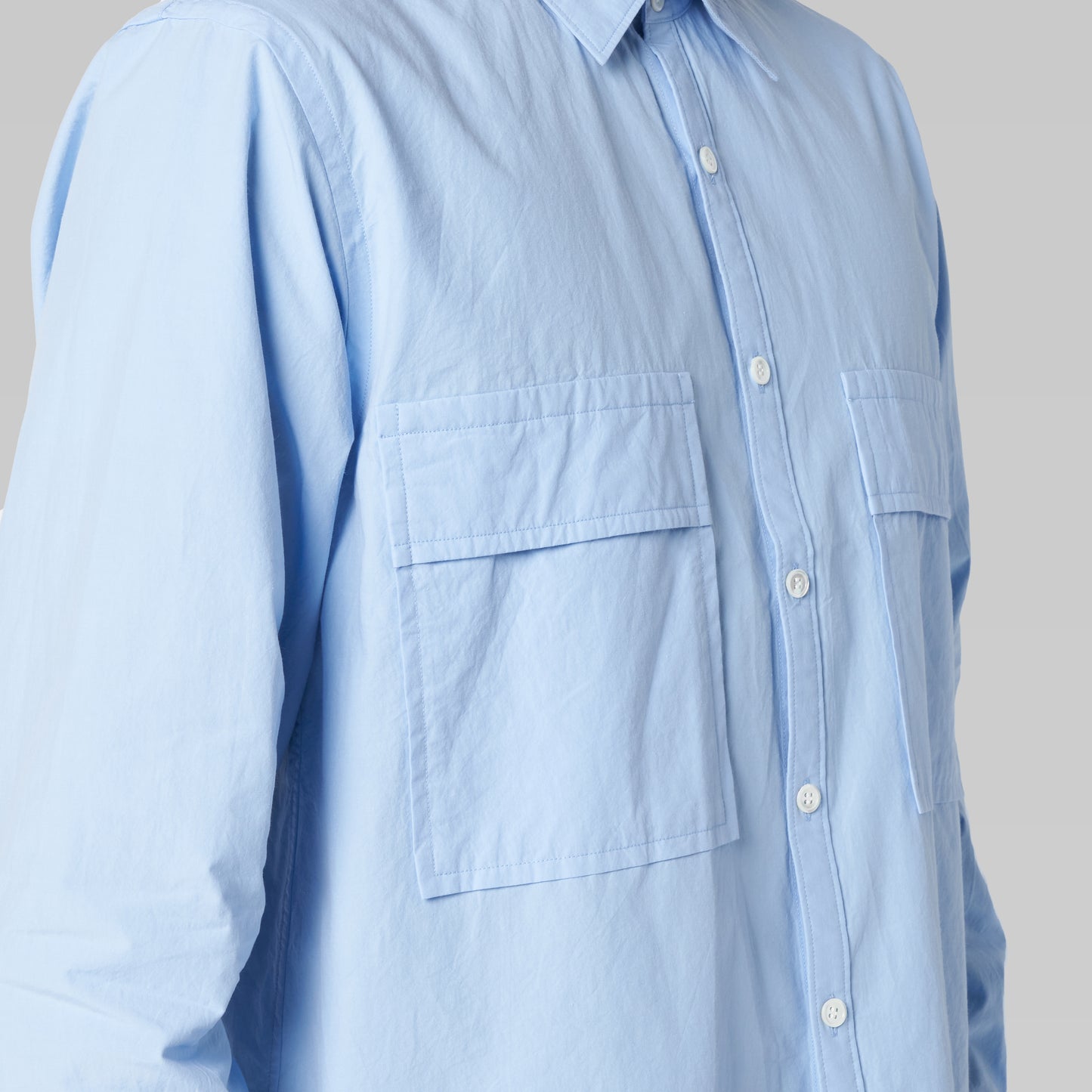 CSH-4 – Oumi 60/1 Typewriter – Sax / ダブルポケット シャツ