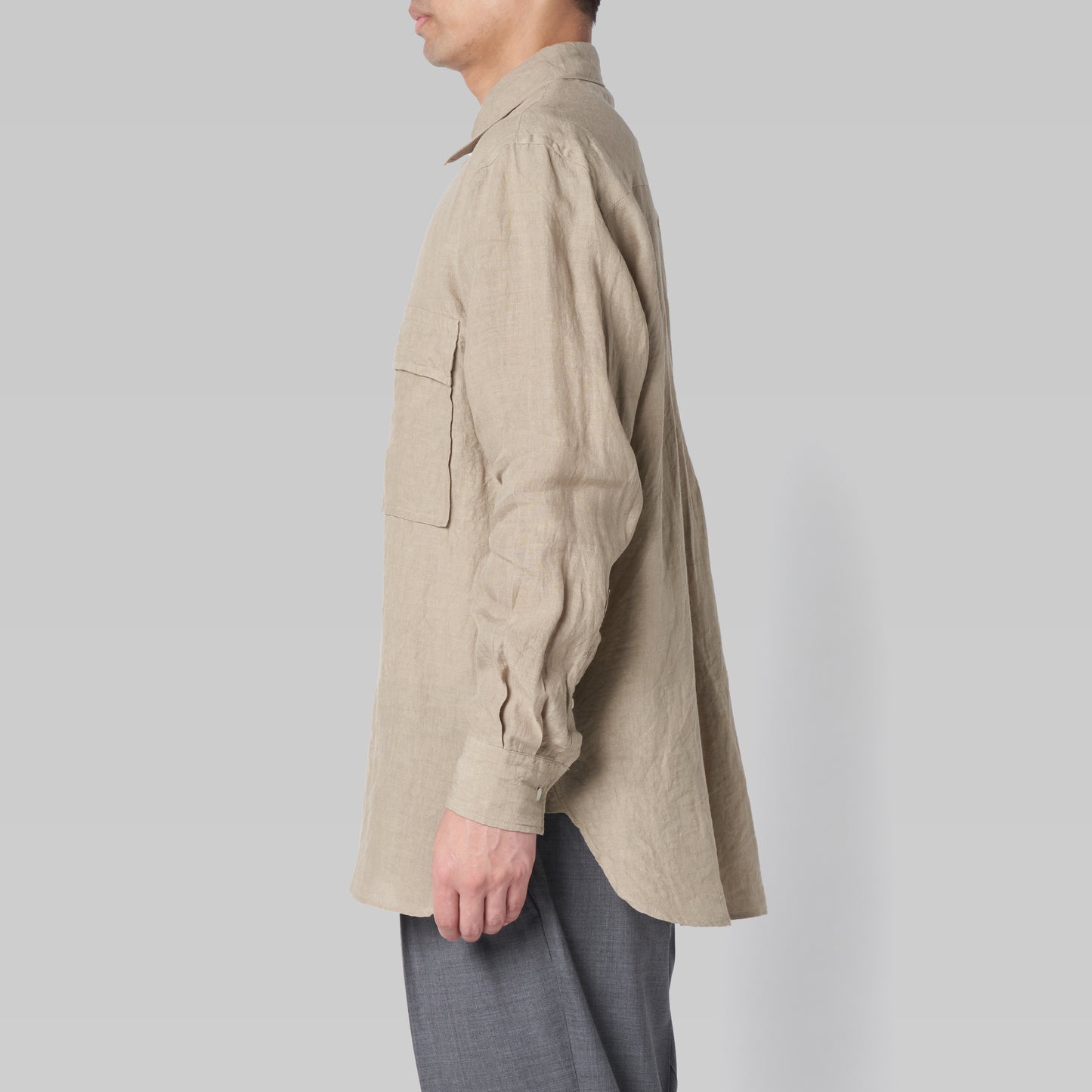 CSH-4 – 1/60 Linen Cloth – Biege / ダブルポケット シャツ