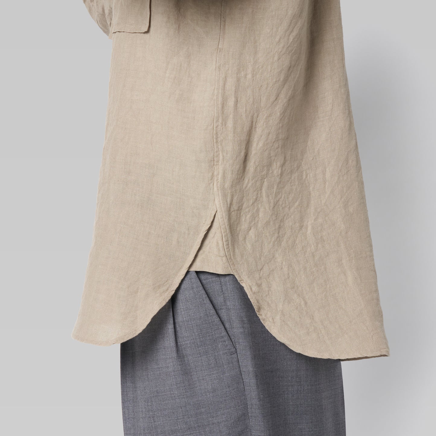 CSH-4 – 1/60 Linen Cloth – Biege / ダブルポケット シャツ
