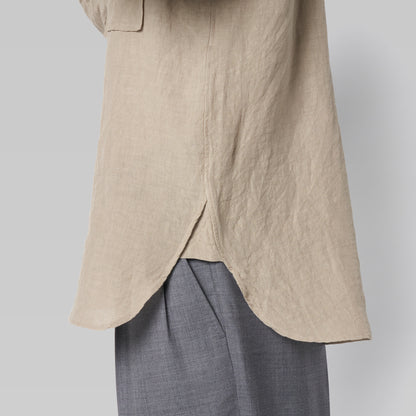 CSH-4 – 1/60 Linen Cloth – Biege / ダブルポケット シャツ