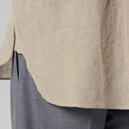 CSH-4 – 1/60 Linen Cloth – Biege / ダブルポケット シャツ