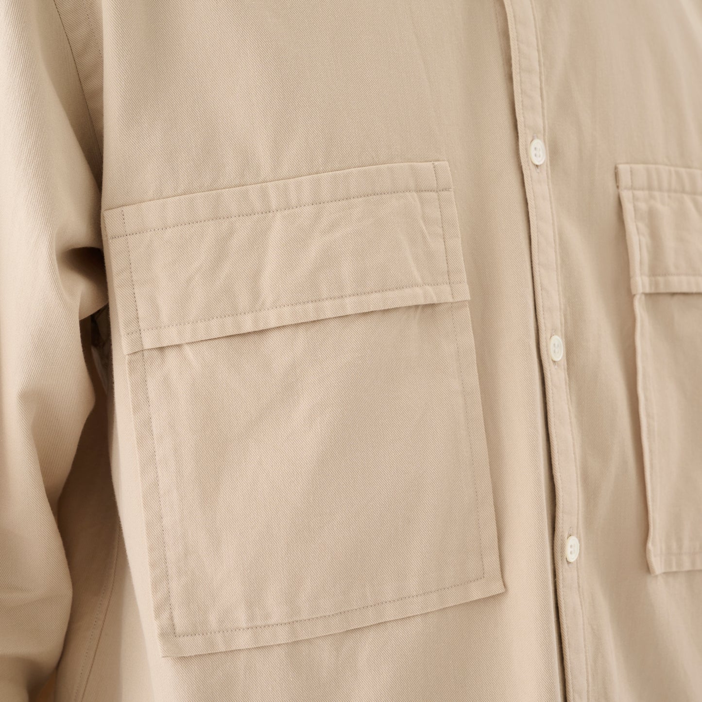 CSH-4 / American Cotton Twill / Beige / ダブルポケット シャツ