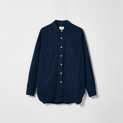 CSH-4 / American Cotton Twill / Navy / ダブルポケット シャツ