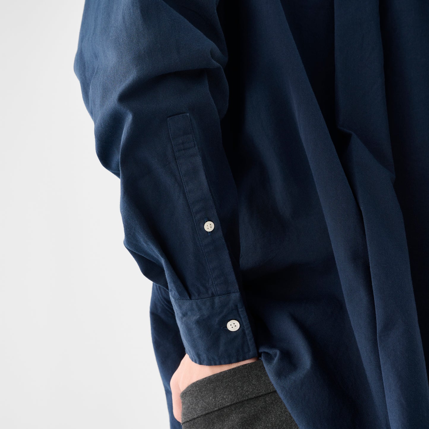 CSH-4 / American Cotton Twill / Navy / ダブルポケット シャツ