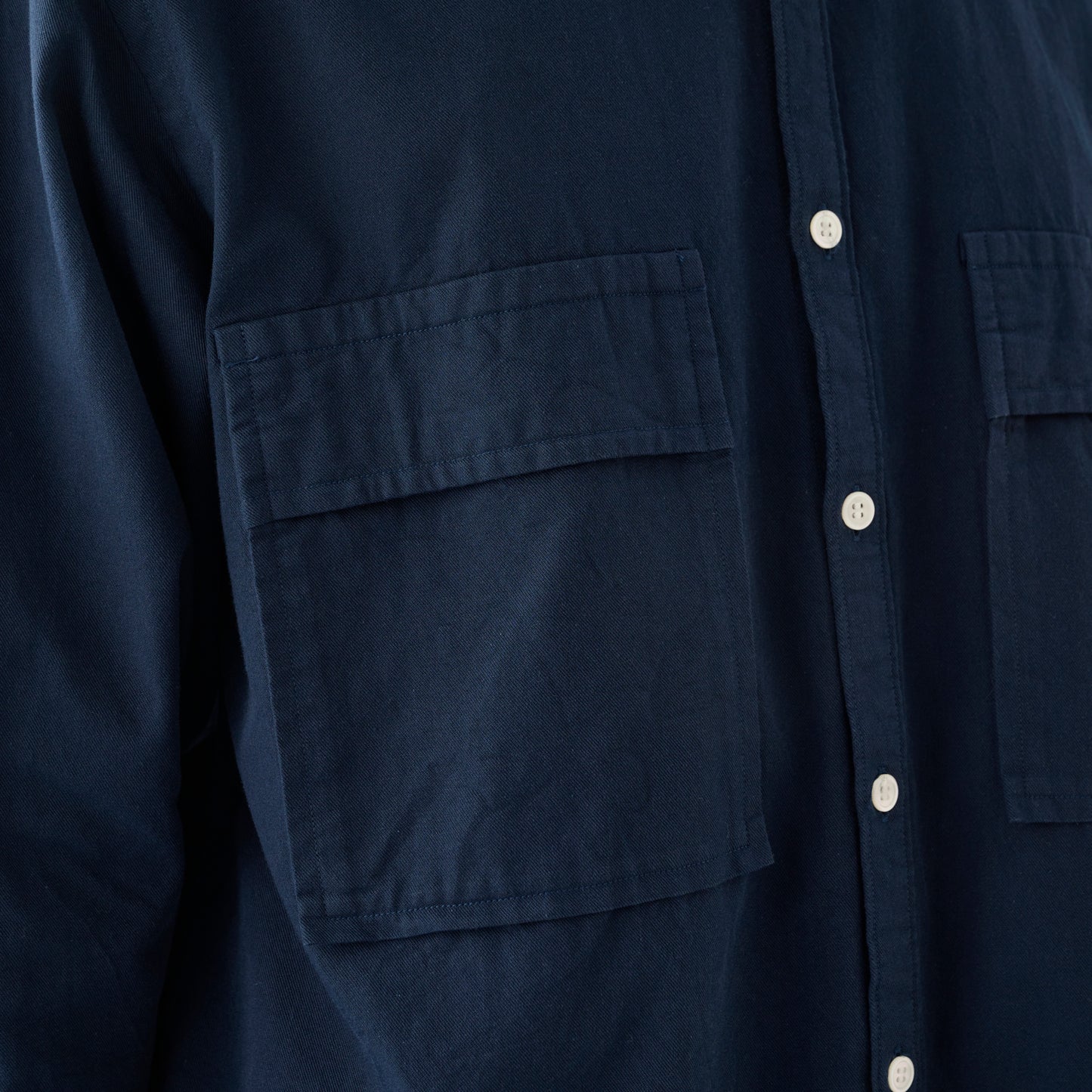 CSH-4 / American Cotton Twill / Navy / ダブルポケット シャツ