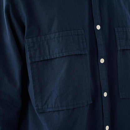 CSH-4 / American Cotton Twill / Navy / ダブルポケット シャツ