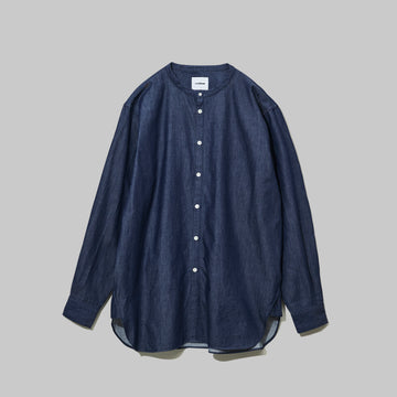 CSH-5 – PlaX Denim – Blue / ヘンリーネック シャツ