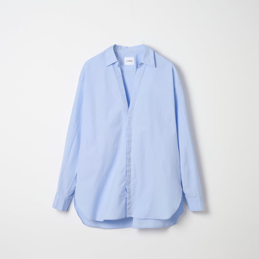 Cotton Broad Modified Skipper Shirt / Sax