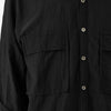 Cotton Silk Lawn Double Pocket Shirt / Black