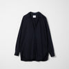 Cotton Smooth Modified Skipper Shirt / Navy