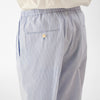 Finx Cotton Cordlane Easy Trousers / White x Blue