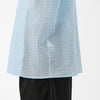 Kyoto-Dyed Ripple Open Collar Shirt / White x Blue