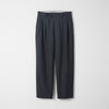 Wool Calmskin Box Pleat Trousers / Grey