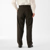 Wool Calmskin Box Pleat Trousers / Khaki