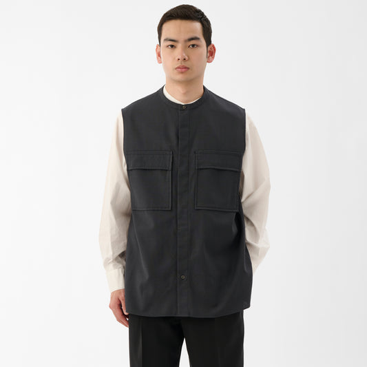 Wool Calmskin Vest / Grey