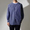 CSH-5/ Henlyneck Shirt -Stripes Clelic -Navy