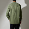 CSH-18 / W Pocket Standcollar Shirt -CN Typewriter -LT.Green