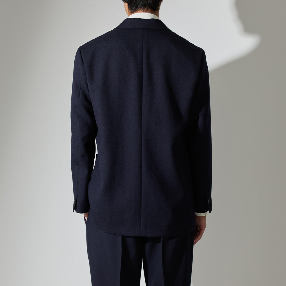 CJK-1 / Single Breasted Jacket -30 Wool Twill -Navy