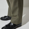CPT-15/ 1out-Pleats Pants -Stripe wool Flannel -Khaki