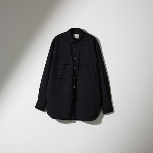 CSH-4 / W Pocket Shirt -Wool Tropical -Black