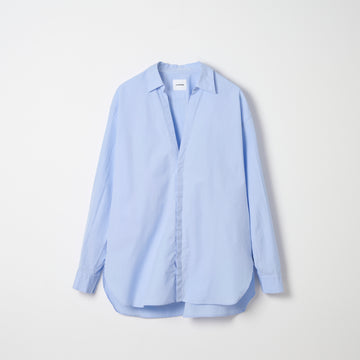 Cotton Broad Modified Skipper Shirt / Sax