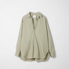 Cotton Broad Modified Skipper Shirt / Light Khaki