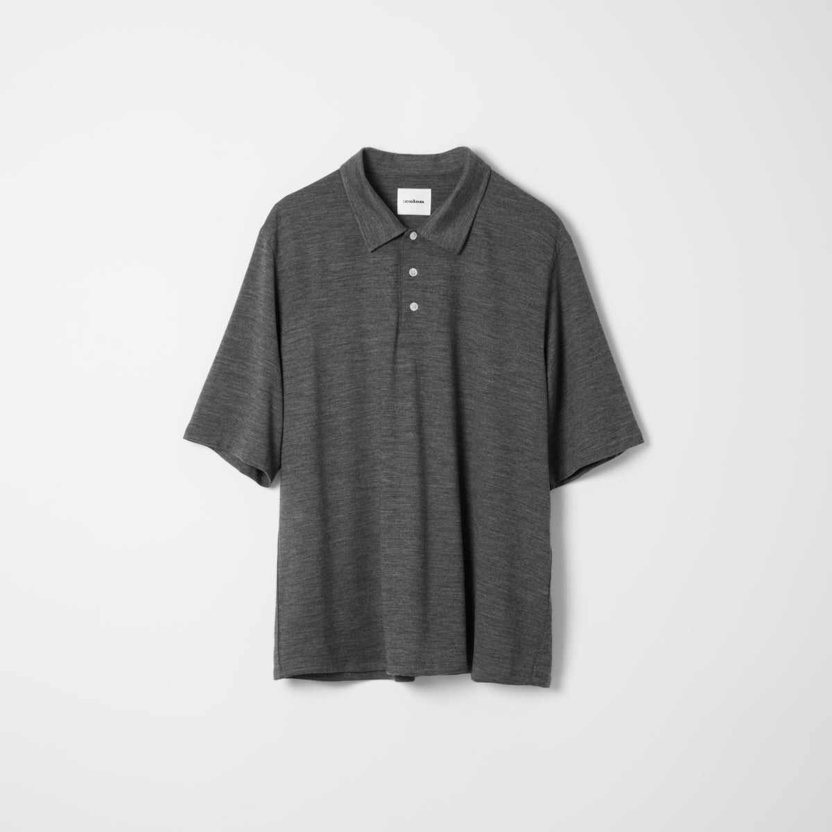2/72 Wooljersey Poloshirt / Grey