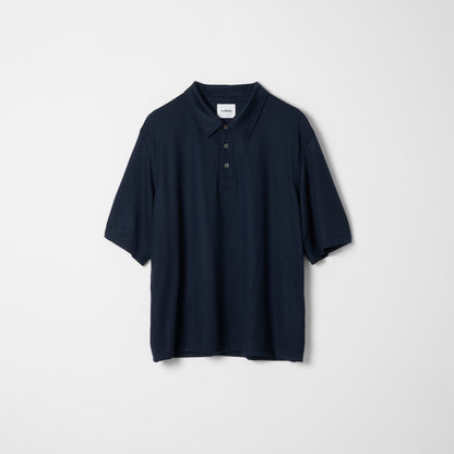 2/72 Wooljersey Poloshirt / Navy