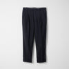 Wool Blend Tropical 2-Out Pleat Trousers / Navy