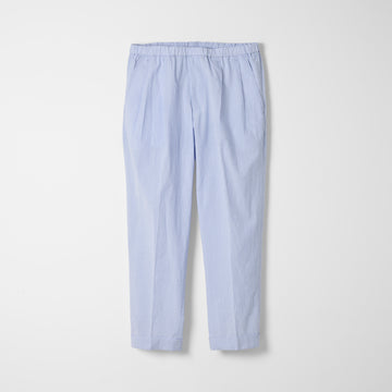 Finx Cotton Cordlane Easy Trousers / White x Blue