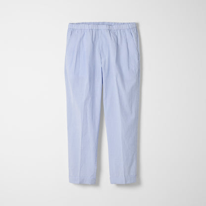 Finx Cotton Cordlane Easy Trousers / White x Blue
