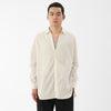 Cotton Broad Modified Skipper Shirt / Ivory