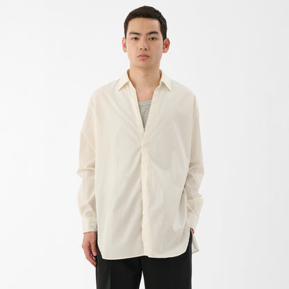 CSH-33 / 100/2 Cotton Broad / Ivory / スキッパーシャツ